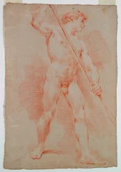 Tekening, Studie van een naakt, ca. 1750