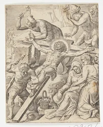 Christus aan het kruis genageld