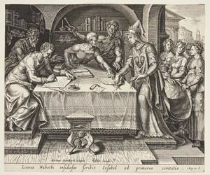 Izebel verzegelt de vervalste brieven