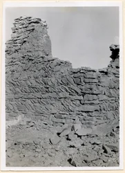 Ruïnes van de zuidelijke kerk, detail van metselwerk, Sabagura, Egypte, foto door Ugo Monneret de Villard