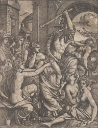 Hercules verjaagt Hebzucht uit de Tempel van de Muzen