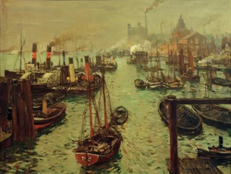 De haven van Hamburg