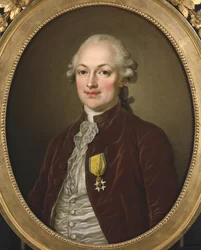 Baron Erik Magnus de Stael Holstein, ambassadeur van Zweden in Frankrijk - Portret van Baron Erik Magnus Stael von Holstein (1749-1802), door Pasch, Ulrika Fredrika
