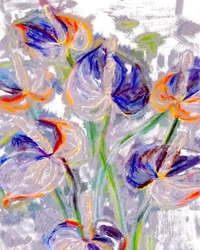 Levendige abstracte bloemen