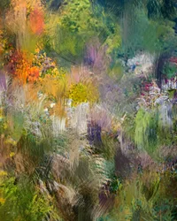 Levendig tuinabstract