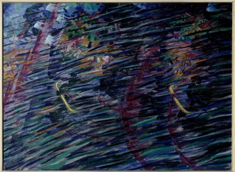 Gemoedstoestanden: Zij die vertrekken, van Umberto Boccioni (1882-1916), 1911, Milaan, Pinacoteca di Brera