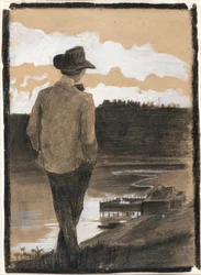 Jonge Man aan een Rivieroever, 1902