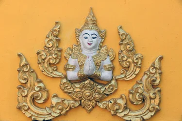 Wat Si Muang boeddhistische tempel. Boeddhistische godin