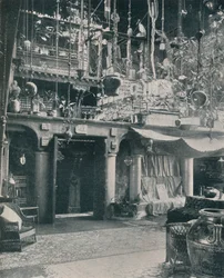 Een hoek in de studio van de heer Louis C. Tiffany, 1897