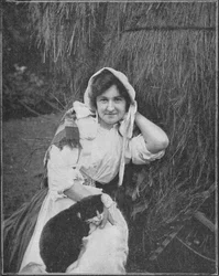 Een boerderijmeisje van Manxland, 1900