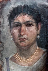Een Fayum portret van Aline, ook bekend als Téno, 1e eeuw