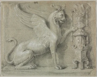 Een griffioenreliëf, 1700s