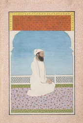 Een heilige man zittend op een terras, ca. 1850