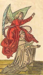 Een Monnik met een Engel, 1480-1490