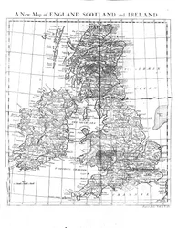 Een nieuwe kaart van Engeland, Schotland en Wales, 19e eeuw