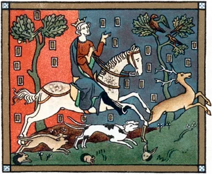 Een Plantagenet koning van Engeland op jacht