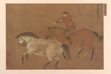 Een ruiter die een paard vangt, Ming dynastie, 1369-1644