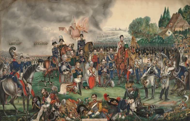 Een heilig moment na de Volkerenslag op 18 oktober 1813