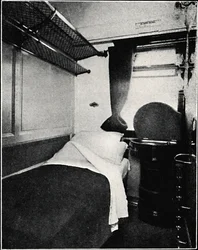 Een slaapplaats in de Night Scotsman, London & North Eastern Railway, 1926