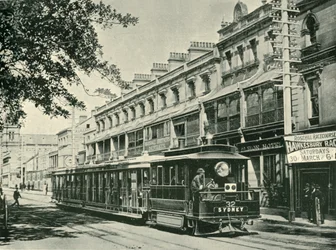 Een stoomtram in Sydney, 1901