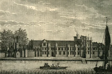 Een uitzicht op het oude koninklijke paleis genaamd Placentia, ca. 1878