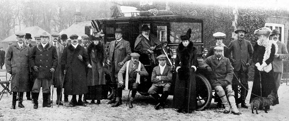 Een winterdag jagen in Sandringham, Norfolk, c1902-1910