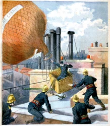 Een ballon op een dak, 1894