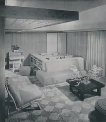 Een gecombineerde woon- en eetkamer, 1942