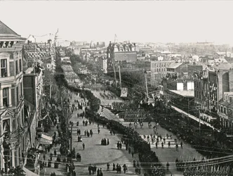 Een feestdag in de Amerikaanse hoofdstad, Washington DC, VS, 1895