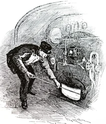 Een brandweerman van de Flying Scotsman