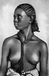 Een meisje van het Tigre volk, Afrika, 1922