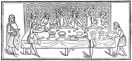 Een koning aan het diner, 1910