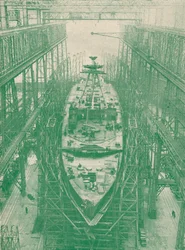 Een lichte kruiser in aanbouw, c1917 1919