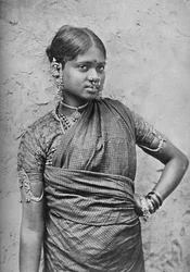 Een nautch meisje, Madras Presidency, 1902