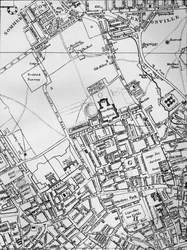 Een plan van Holborn, St Giles en St Pancras, Londen, in 1800 1911