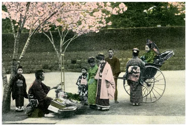 Een straatverkoper, Japan, 1904