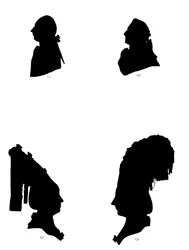 Een studie van vier silhouetten