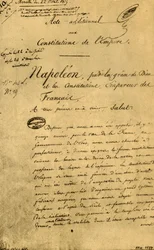 Aanvullende akte bij de grondwetten van het Keizerrijk, 22 april 1815, 1921