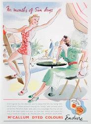 Advertentie voor McCallum geverfde kleuren, 1937