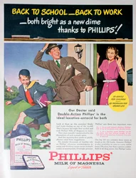 Advertentie voor Phillips melk van magnesia, 1946
