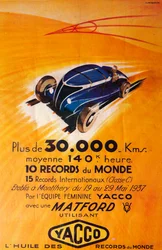Advertentie voor Yacco motorolie, c1937