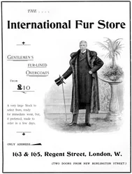 Advertentie voor de International Fur Store, 1901