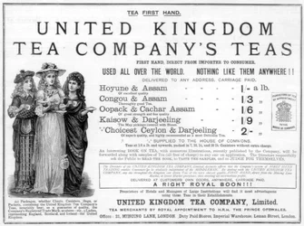 Advertentie voor de United Kingdom Tea Company, 1890