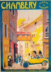 Advertentie voor toerisme in Chambéry, Frankrijk, ca. 1920s
