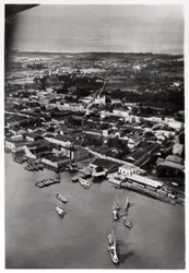 Luchtfoto van Natal, Zuid-Afrika, vanuit een Zeppelin, 1930 1933