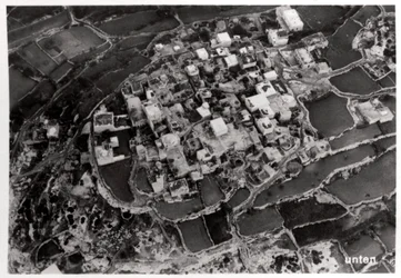 Luchtfoto van de hoogten rond Jeruzalem, Palestina, vanuit een Zeppelin, 1931-1933