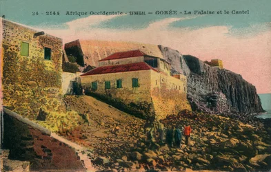 West-Afrika - Senegal - Gorée - De klif en het kasteel, ca. 1900