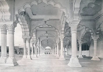 Agra. De Dewan-i-am, of Hal van Publieke Audiëntie, ca. 1910