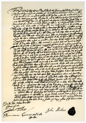 Overeenkomst tussen John Millton en Samuel Symons, 27 april 1667