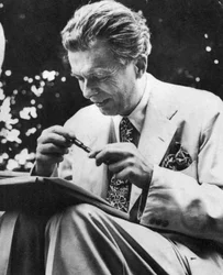 Aldous Leonard Huxley 1894-1963, Engelse essayist en romanschrijver, ca. 1950s